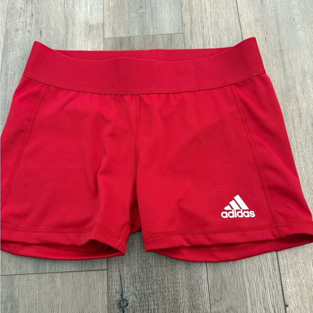Adidas Women's Red Aero Ready Compression Athletic Shorts